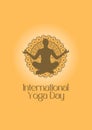 Brown Modern International Yoga Day (Flyer