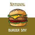 Brown Modern National Burger Day