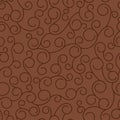 Brown monograms on the isolated background. Seamless pattern.