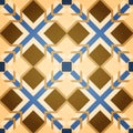Brown Mosaic Square Seamless Pattern