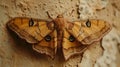 Brown moth on wall Royalty Free Stock Photo