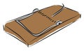 Brown mouse trap illustration vector Royalty Free Stock Photo