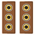 Brown music speakers, icon