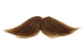 Brown mustache isolated on white Royalty Free Stock Photo