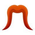 Brown mustaches icon, cartoon style