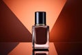 Brown nail polish bottle