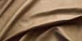 Brown natural leather background, rumpled, light fabric