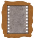 Natural leather texture background and old film Royalty Free Stock Photo