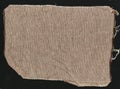 Brown natural simple coarse linen fabric - canvas. Brown burlap fabric background texture. Royalty Free Stock Photo