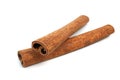 Cinnamon sticks isolated on white background. Royalty Free Stock Photo