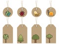 Brown nature tags Royalty Free Stock Photo