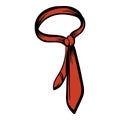 Brown necktie icon cartoon