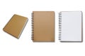 Brown note book collection Royalty Free Stock Photo