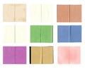 Brown note book collection isolated Royalty Free Stock Photo