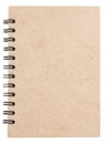 Brown notebook isolated on white background. Royalty Free Stock Photo