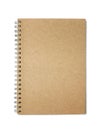 Brown notebook paper on white background Royalty Free Stock Photo