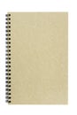 Brown notepad on isolated white.