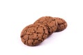 Brown oatmeal cookies on a white background Royalty Free Stock Photo