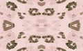 Brown Ocelot Rapport. Pink Retro Leopard Fur Royalty Free Stock Photo