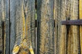 Brown old natural wood planks Dark aged empty rural room. logs inside vintage light warm interior Royalty Free Stock Photo