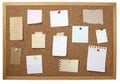 Brown old paper note background cork board