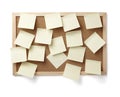 Brown old paper note background cork board