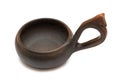 Brown old style cup, isolated