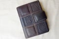 Brown, old, vintage, retro, leather notebook Royalty Free Stock Photo