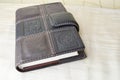 Brown, old, vintage, retro, leather notebook Royalty Free Stock Photo