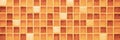 Brown orange abstract grunge seamless glass square mosaic tile mirror wall texture background banner panorama