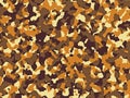 Brown and orange camouflage pattern Royalty Free Stock Photo