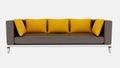 Brown and orange couch Royalty Free Stock Photo