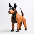 Origami German Terrier: A Detailed Paper Dog Sculpture