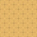 Brown on orange geometric tile oval and circle scribbly lines seamless repeat pattern background