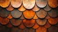 Brown and Orange Leather Scale Texture Background Royalty Free Stock Photo