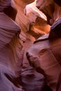 Brown and orange rock shapes, Lower Antelope Canyon Royalty Free Stock Photo