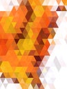 Brown and orange triangles with free form line texture