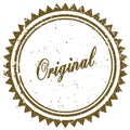 Brown ORIGINAL grunge stamp Royalty Free Stock Photo