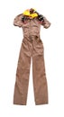 Brown overall fashion composition