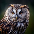 Wise Watcher - Owl with Large Staring Eyes Royalty Free Stock Photo