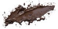 Brown paint splatter, smear, texture on white background Royalty Free Stock Photo