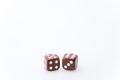 Brown pair of dice