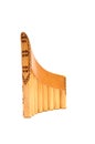 Brown pan flute Royalty Free Stock Photo