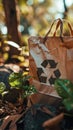 Brown Paper Bag With Recyclable Symbol - Eco-friendly Packaging for Sustainable Living