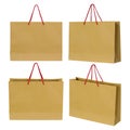 Brown paper bag set Royalty Free Stock Photo