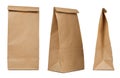 Brown paper bag set Royalty Free Stock Photo