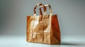 Brown Paper Bag on Table Royalty Free Stock Photo