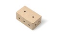 Brown paper box with cooling vents for food packaging