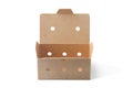 Brown paper box with cooling vents for food packaging