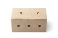 Brown paper box with cooling vents for food packaging